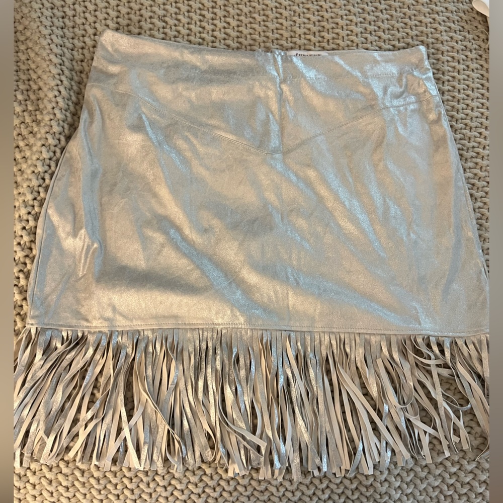 Metallic tassel skirt